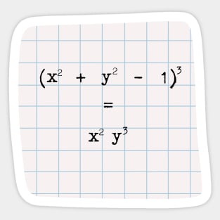 Algebra Equation for Love Sticker